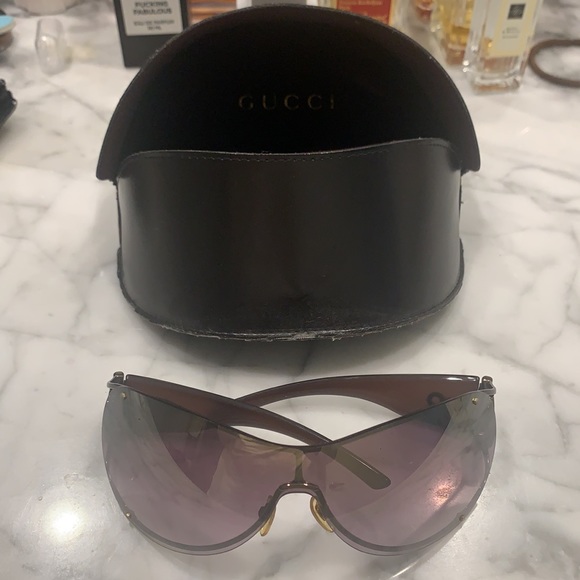 GUCCI Auth Oversized GG2764/S RFENH Shield Sunglasses